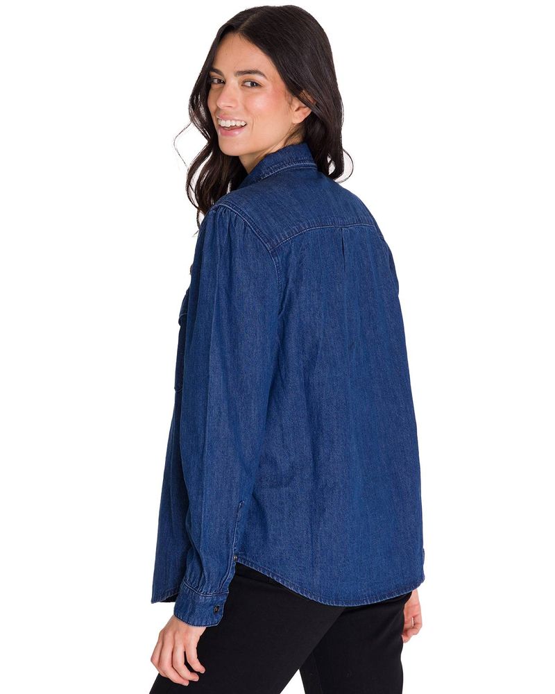 Camisa-Manga-Larga-Casual-Mujer-DENIM-RELAXED-L-S-Azul-Cat
