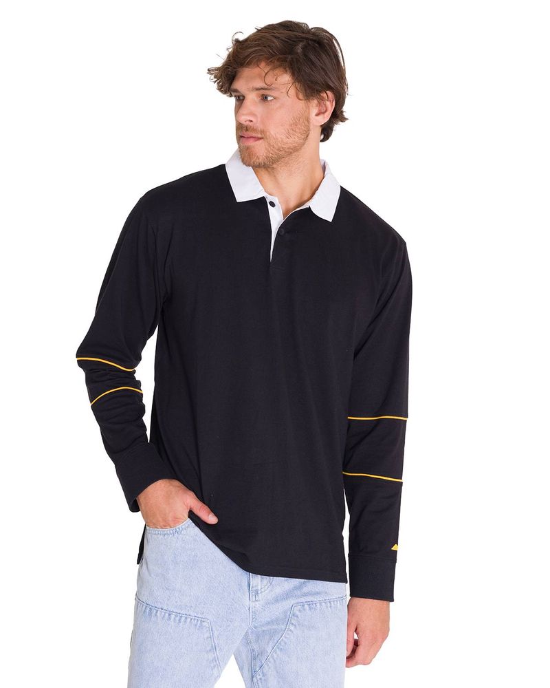 Polera-Manga-Larga-Hombre-LIGHTWEIGHT-RUGBY-L-S-Negra-Cat