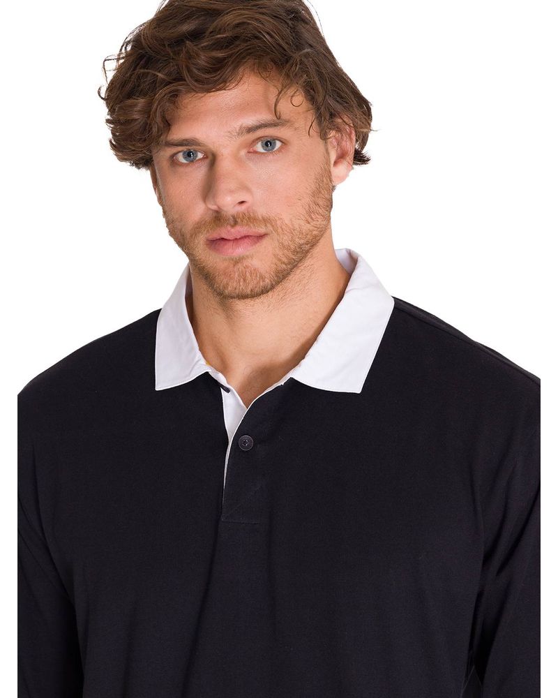 Polera-Manga-Larga-Hombre-LIGHTWEIGHT-RUGBY-L-S-Negra-Cat