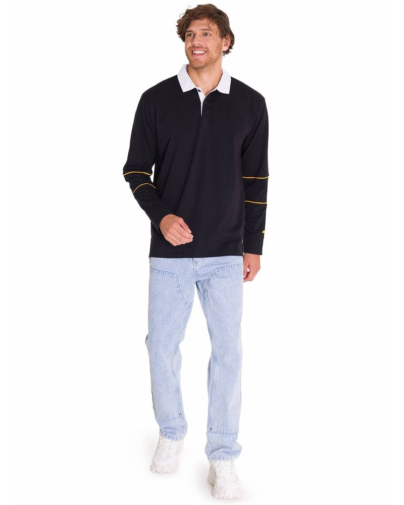 Polera-Manga-Larga-Hombre-LIGHTWEIGHT-RUGBY-L-S-Negra-Cat