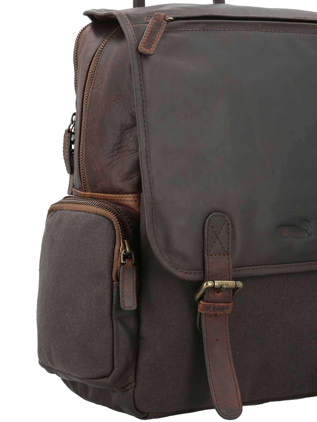 Mochila Cuero Hombre Rcy Bruce Back Gris Rockford