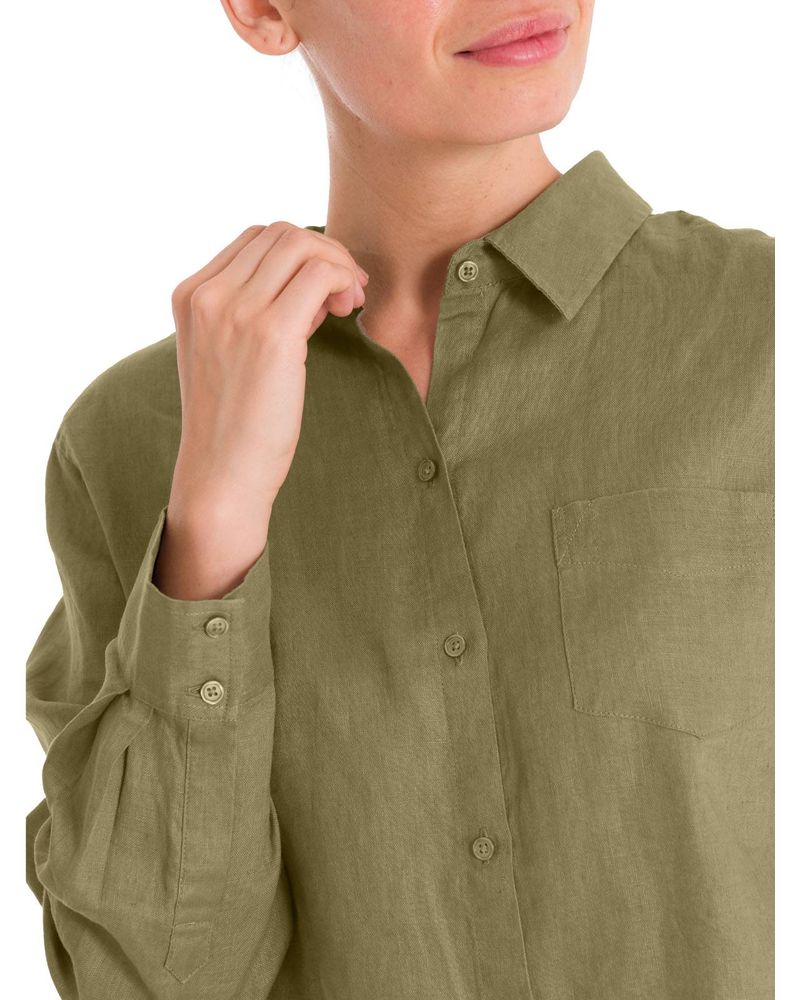 Blusa-Lino-Organico-Mujer-Lirio-Verde-Rockford