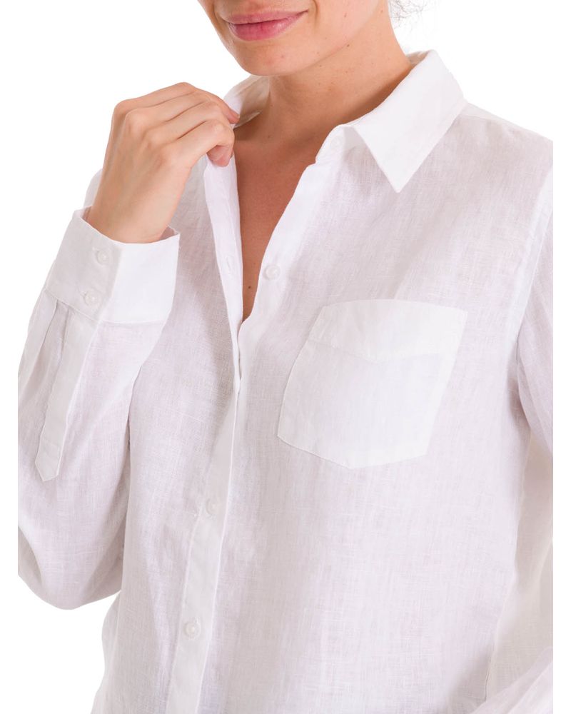 Blusa-Lino-Organico-Mujer-Lirio-Blanco-Rockford