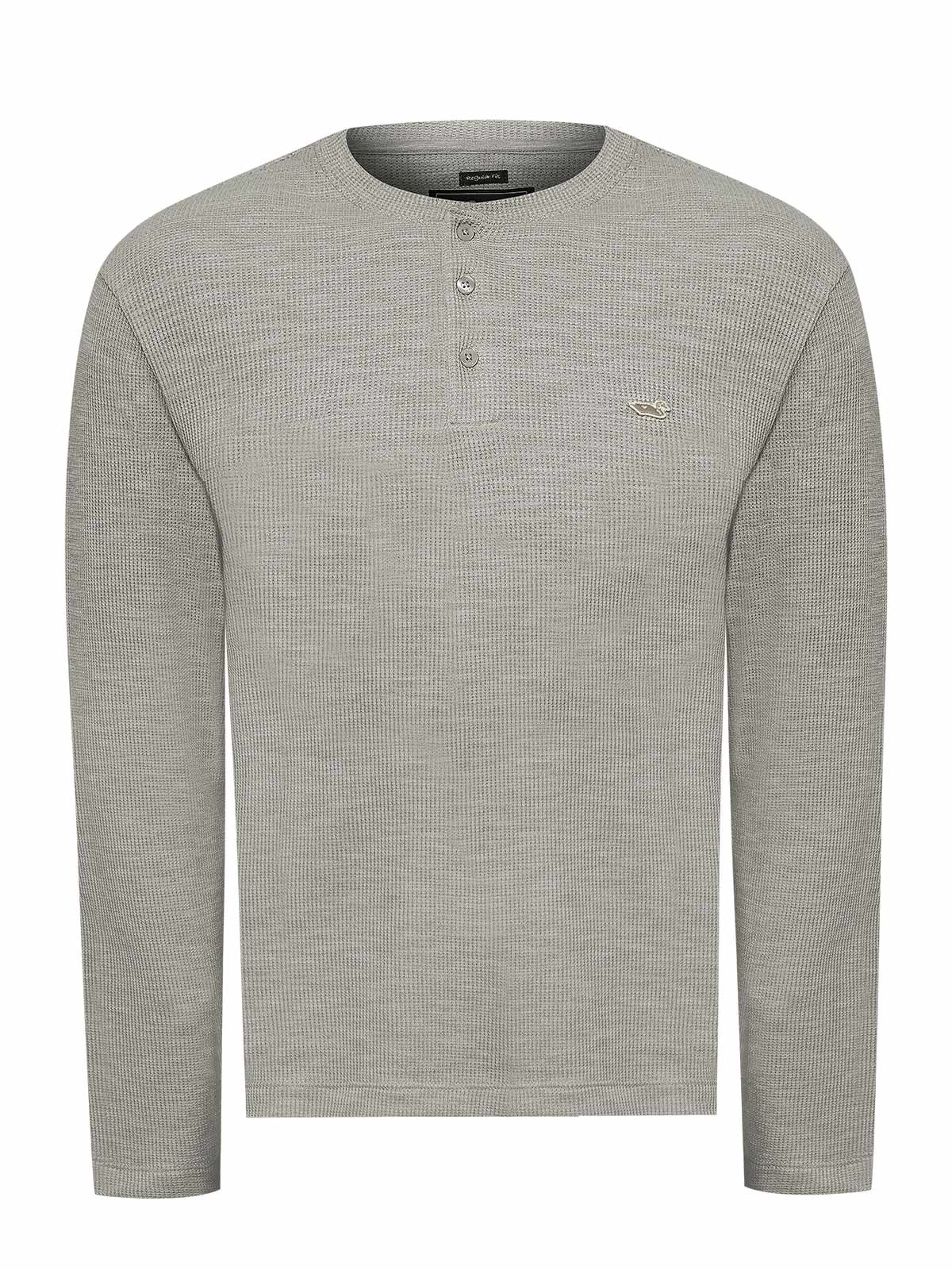 Polera Algodón Orgánico Hombre Wafle Gris Rockford