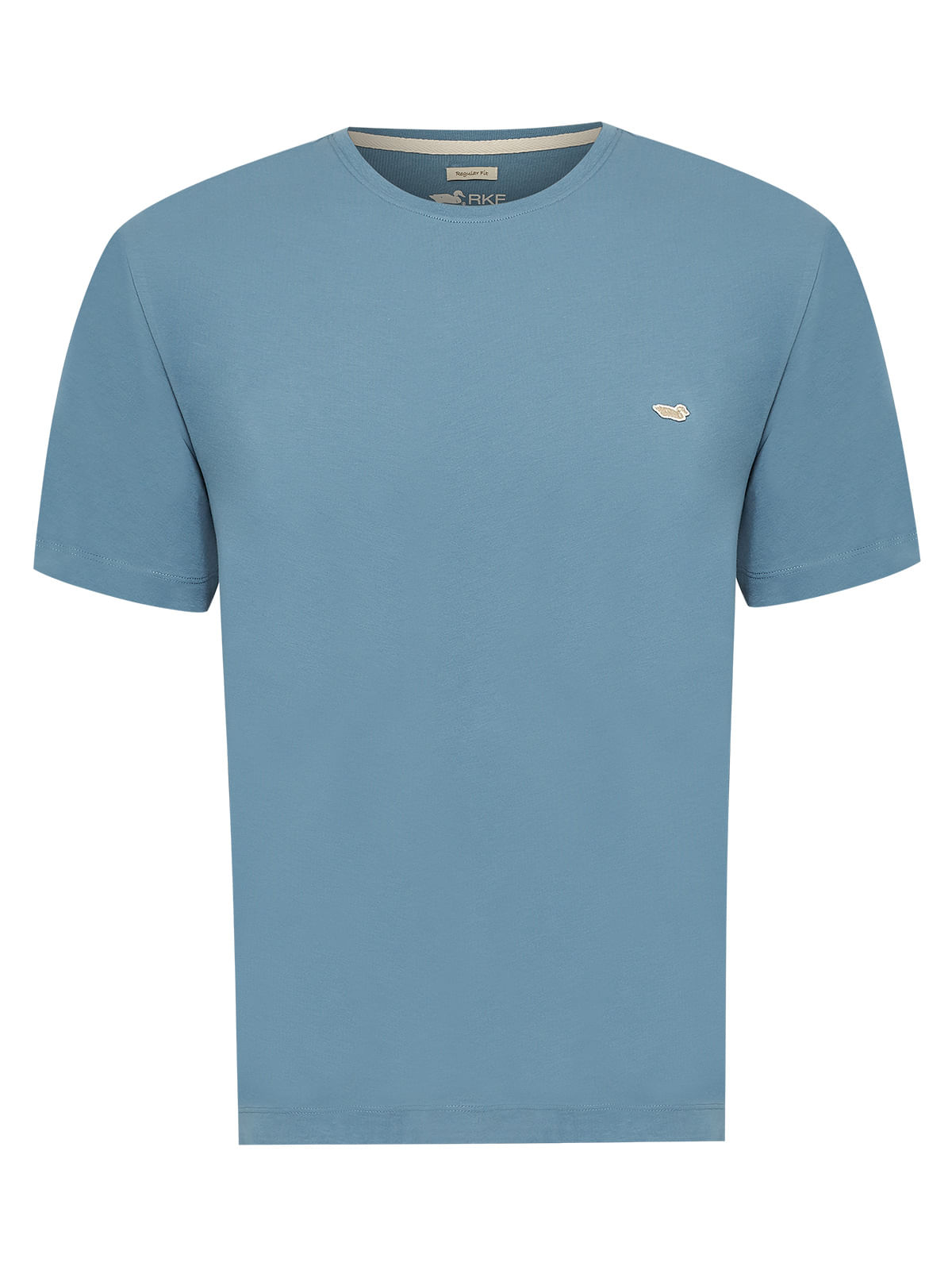 Polera Algodón Orgánico Hombre Basic Azul Rockford