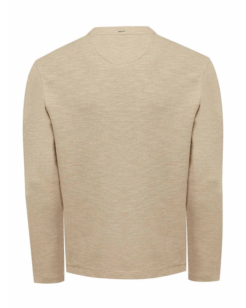 Polera-Algodon-Organico-Hombre-Wafle-Beige-Rockford