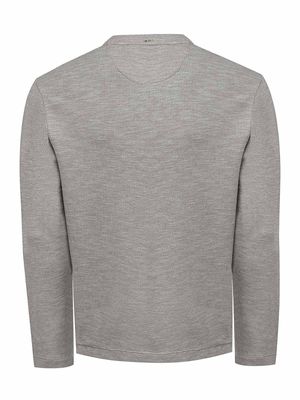 Polera Algodón Orgánico Hombre Wafle Gris Rockford