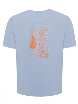 Polera Algodón Orgánico Hombre Native Celeste Rockford
