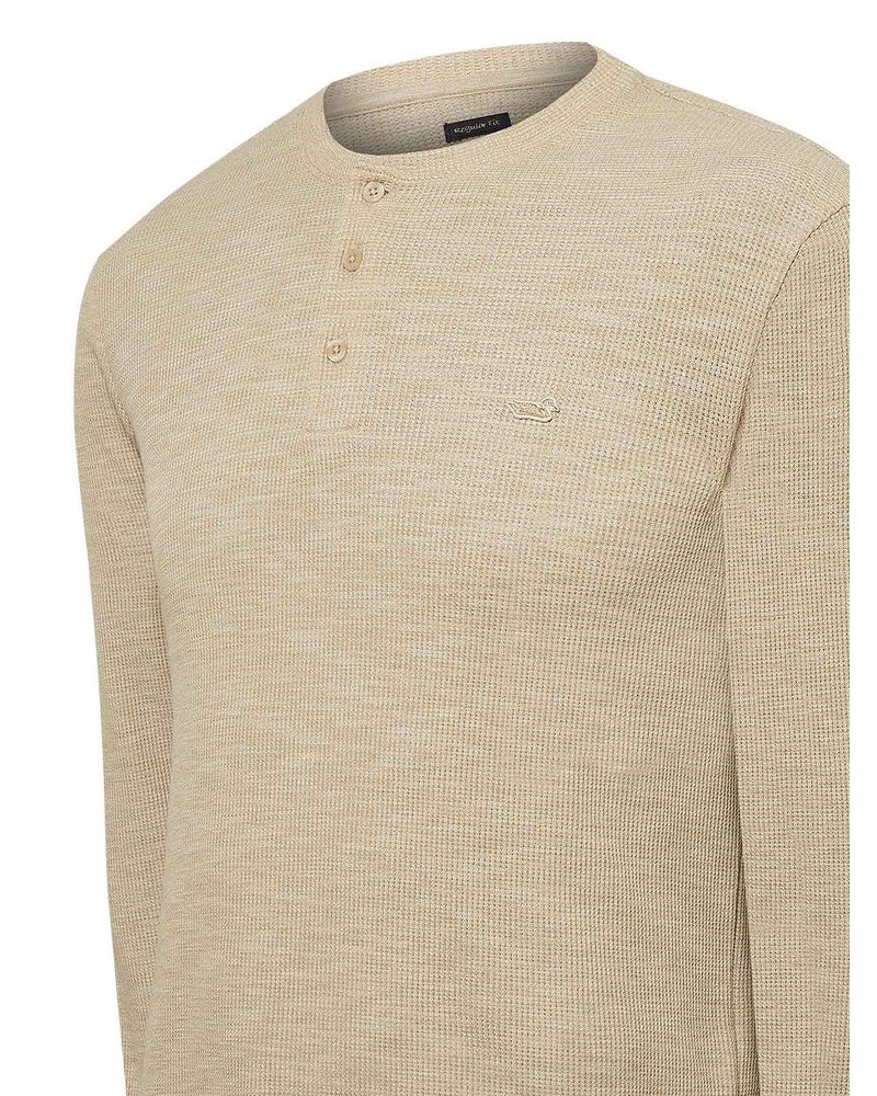 Polera-Algodon-Organico-Hombre-Wafle-Beige-Rockford