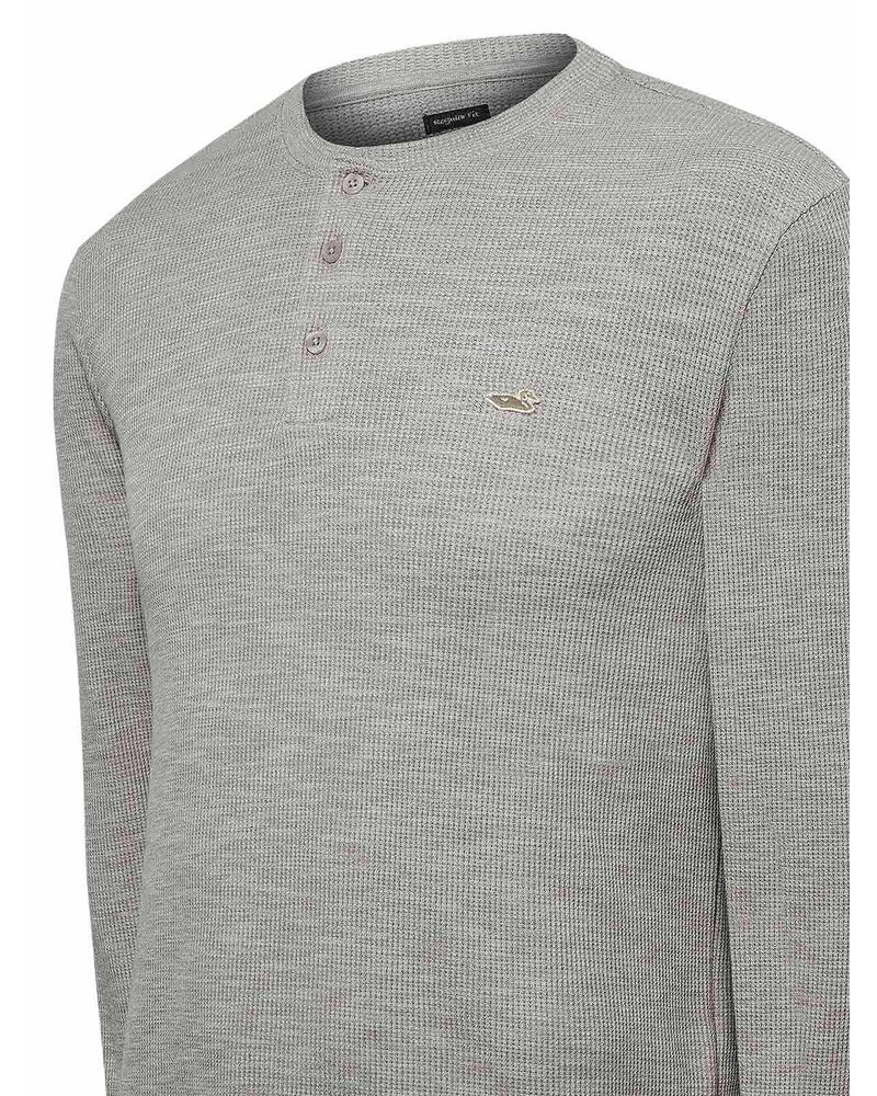 Polera-Algodon-Organico-Hombre-Wafle-Gris-Rockford