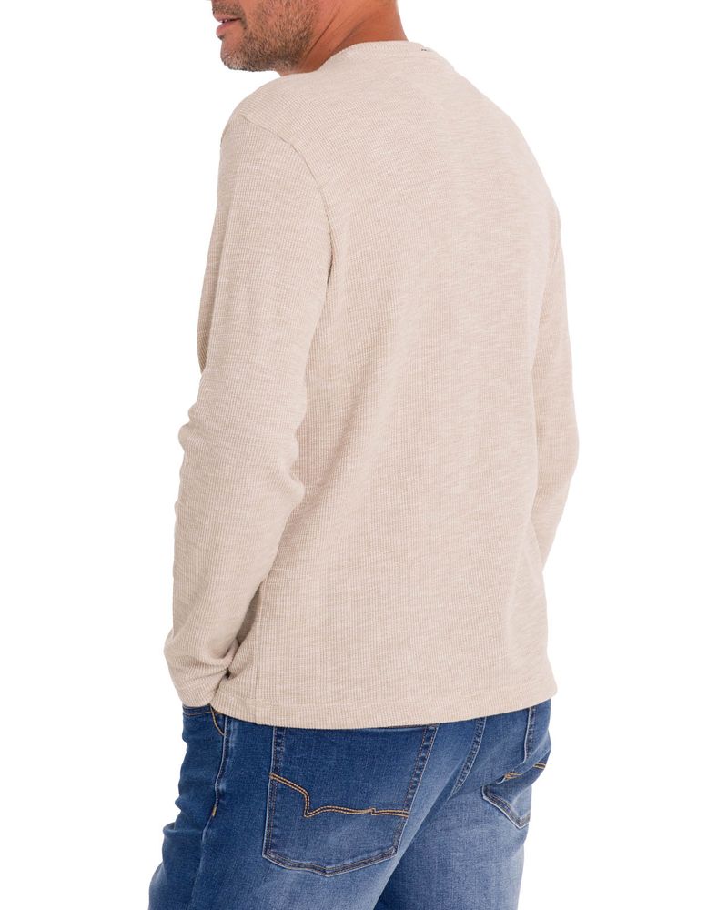 Polera-Algodon-Organico-Hombre-Wafle-Beige-Rockford