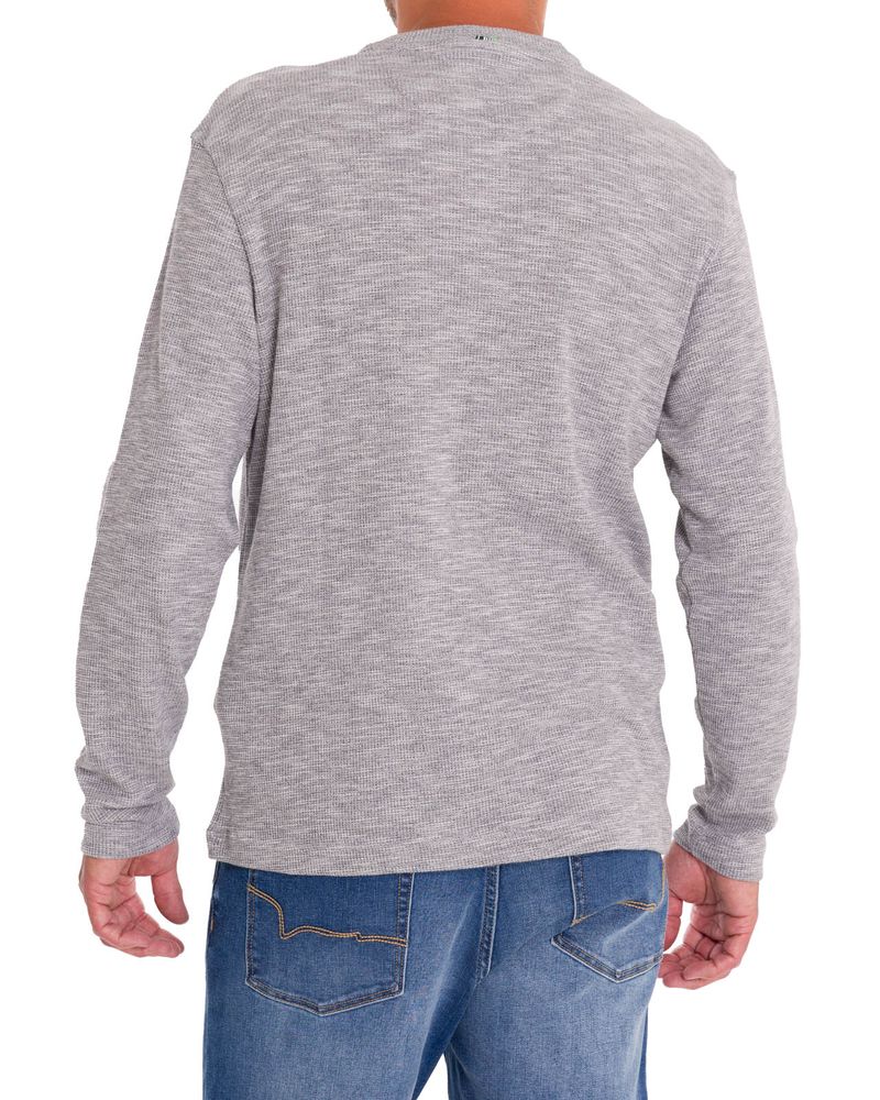 Polera-Algodon-Organico-Hombre-Wafle-Gris-Rockford