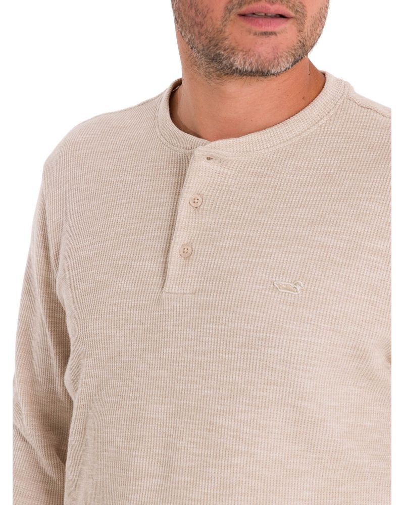 Polera-Algodon-Organico-Hombre-Wafle-Beige-Rockford