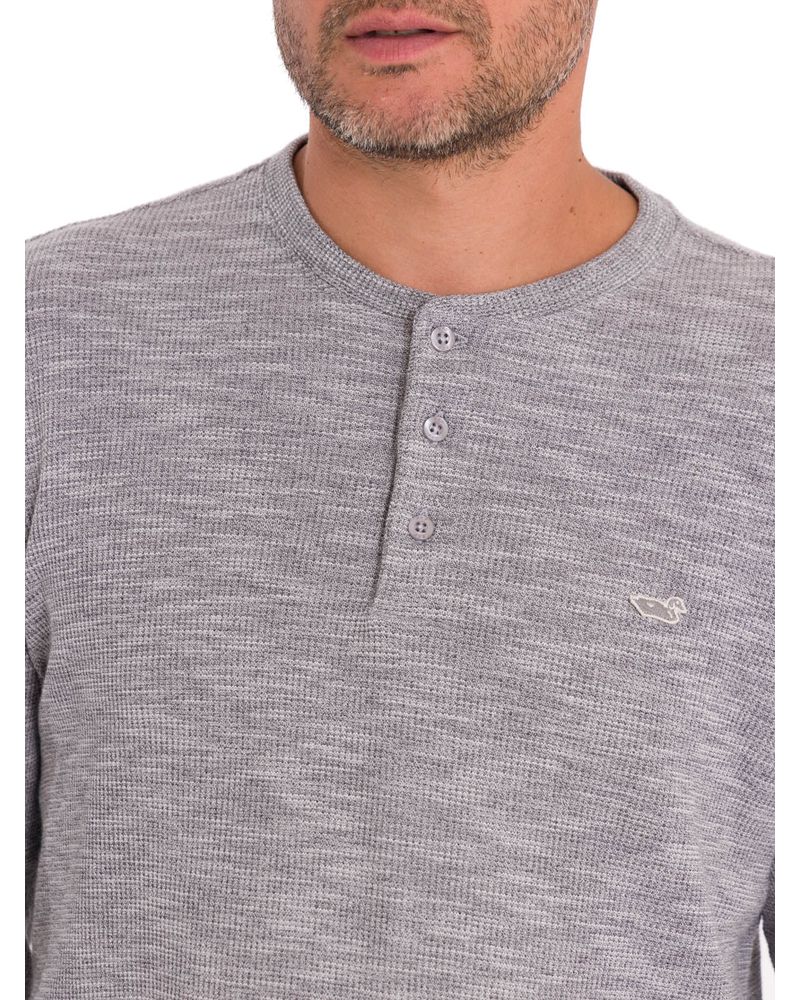 Polera-Algodon-Organico-Hombre-Wafle-Gris-Rockford