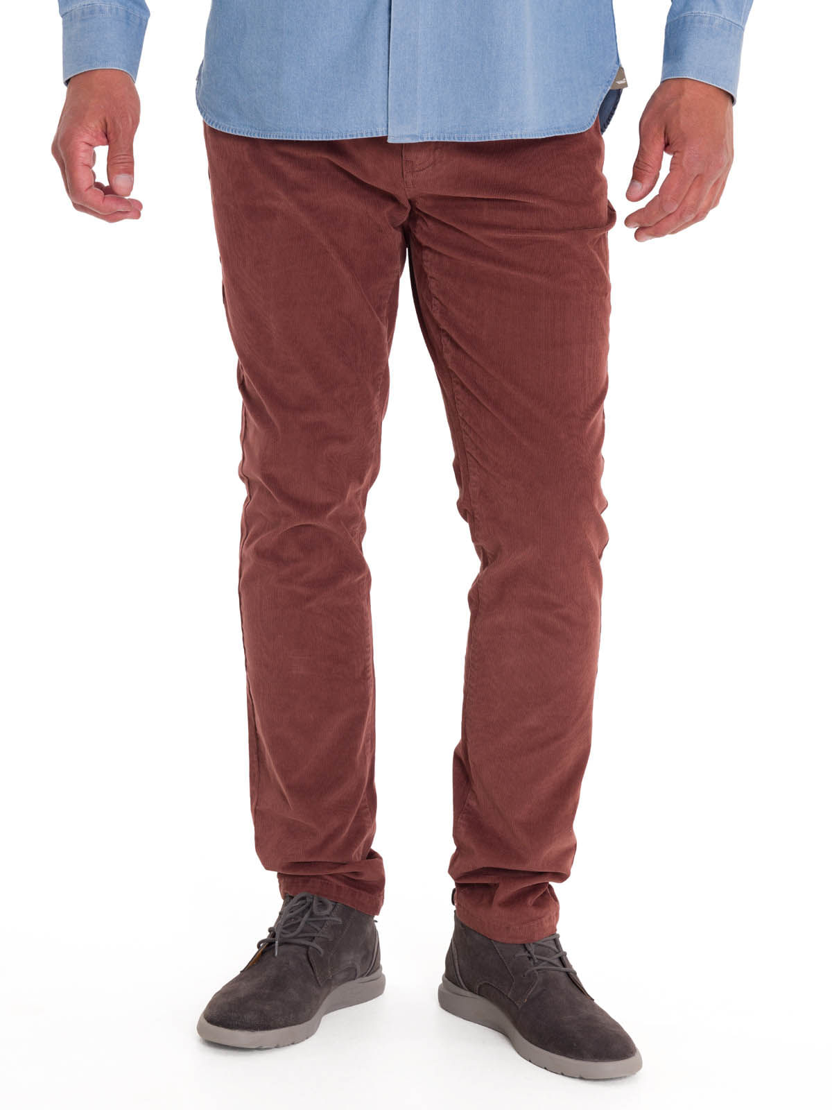 Pantalón Natural Flex Hombre Corduroy Rojo Rockford