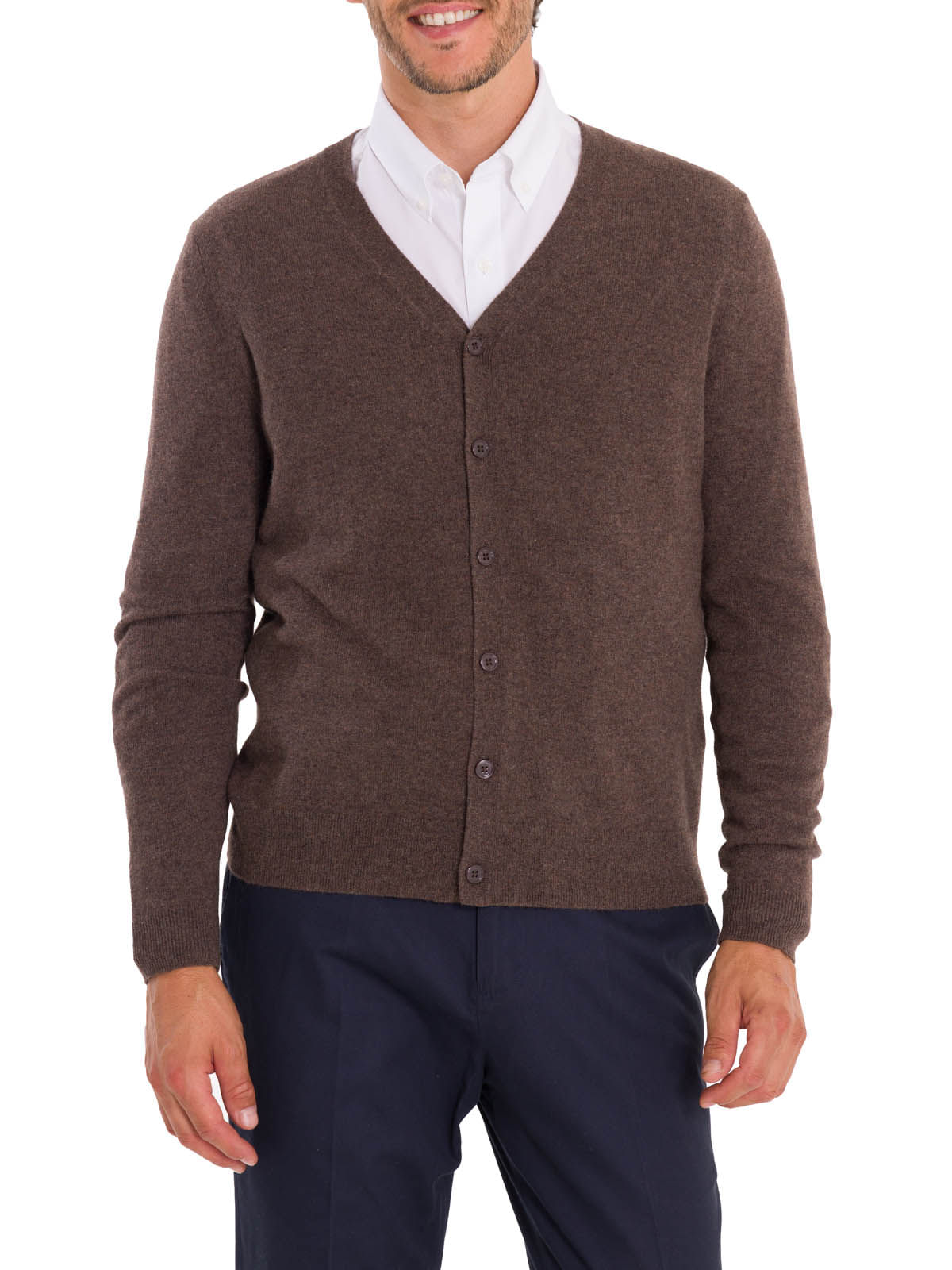 Sweater Cashmere Hombre Cash But Café Rockford