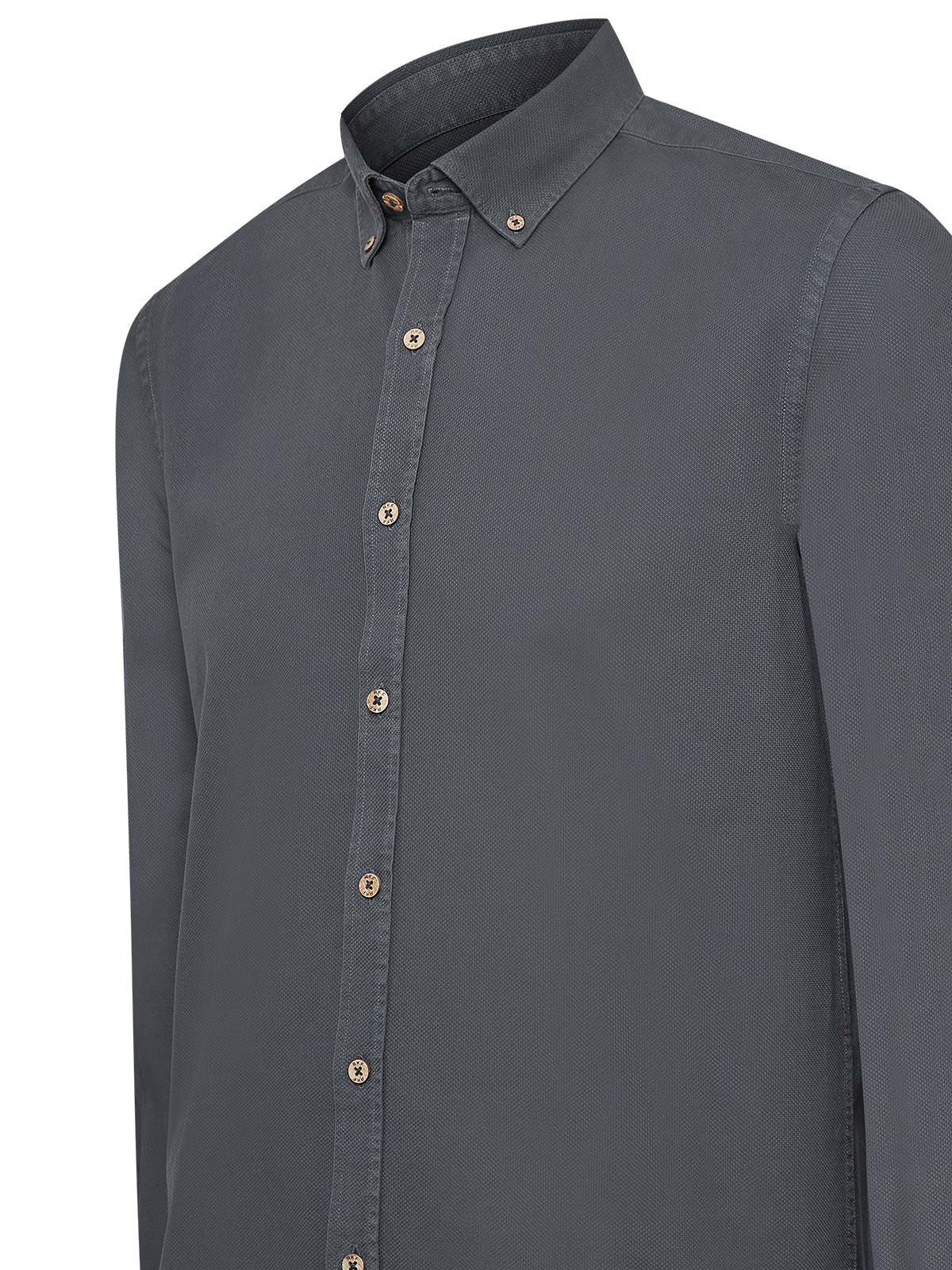 Camisa Algodón Orgánico Hombre Hunter Azul Rockford