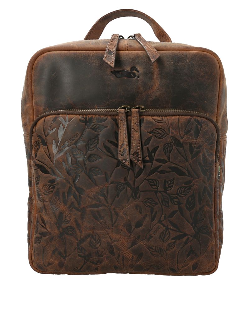 Mochila-Cuero-Mujer-Oh-Flower-Backbag-Chocolate-Rockford