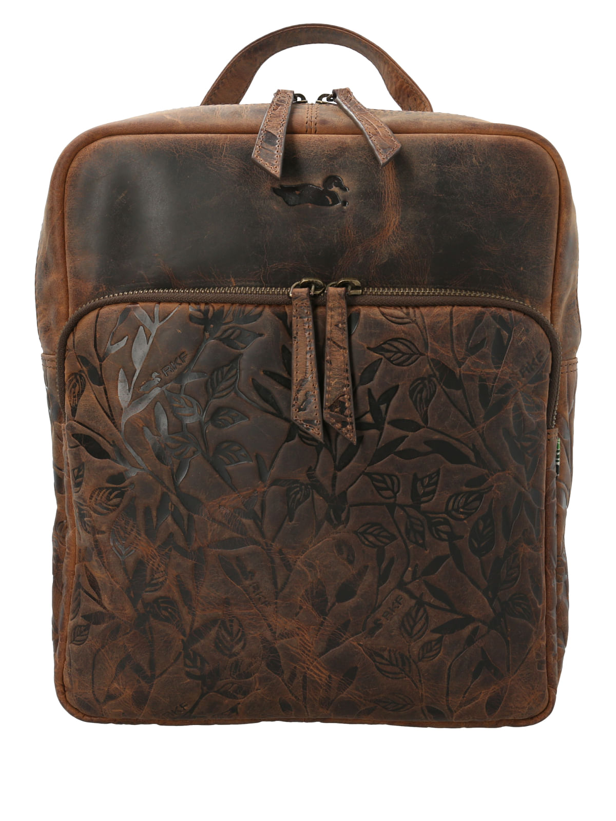 Mochila Cuero Mujer Oh Flower Backbag Chocolate Rockford
