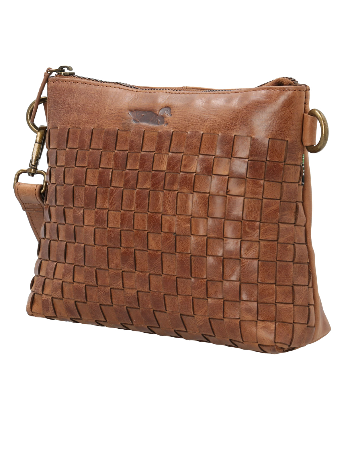Cartera Cuero Mujer Fd Braid Cross Tan Rockford