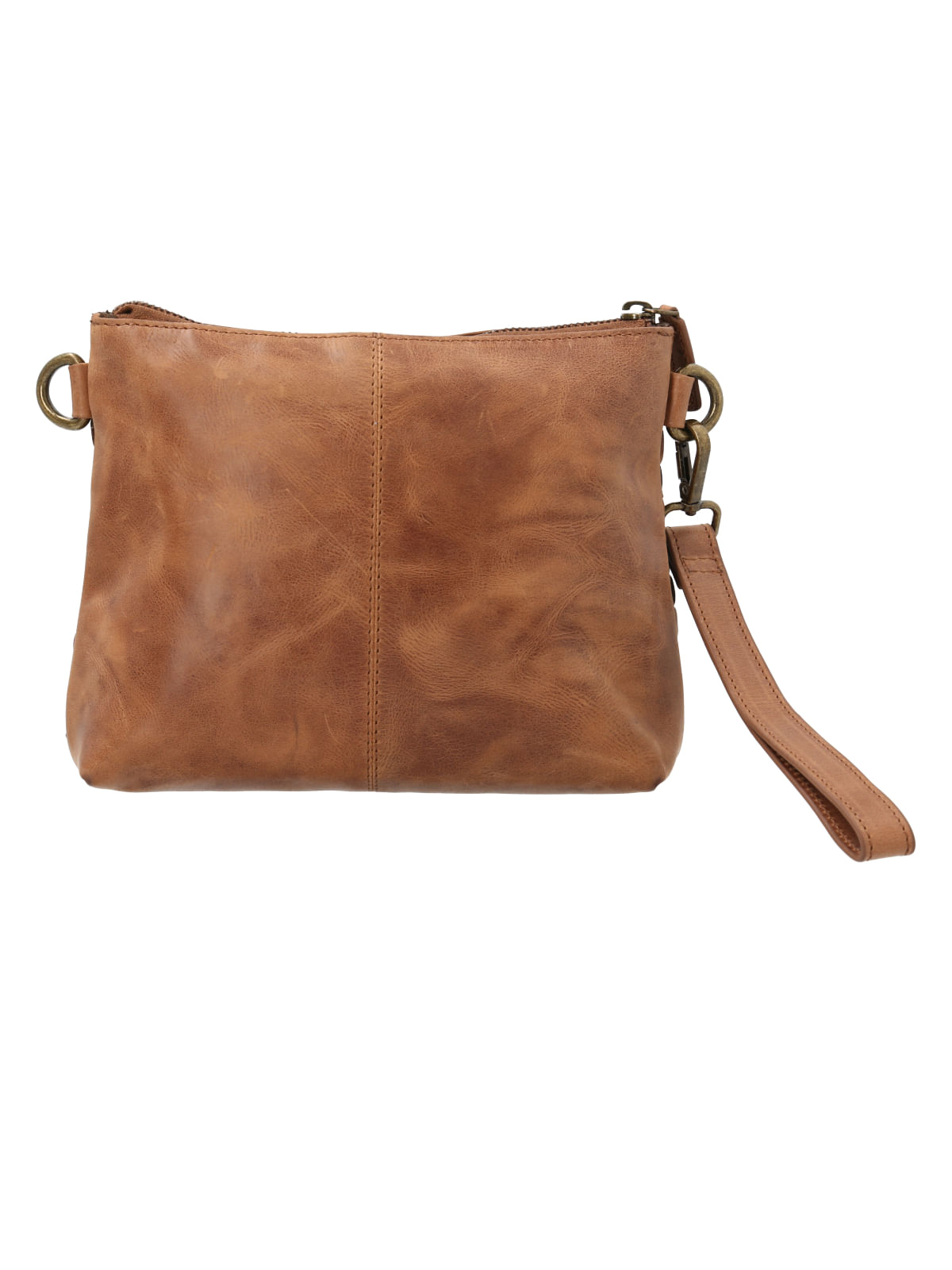 Cartera Cuero Mujer Fd Braid Cross Tan Rockford