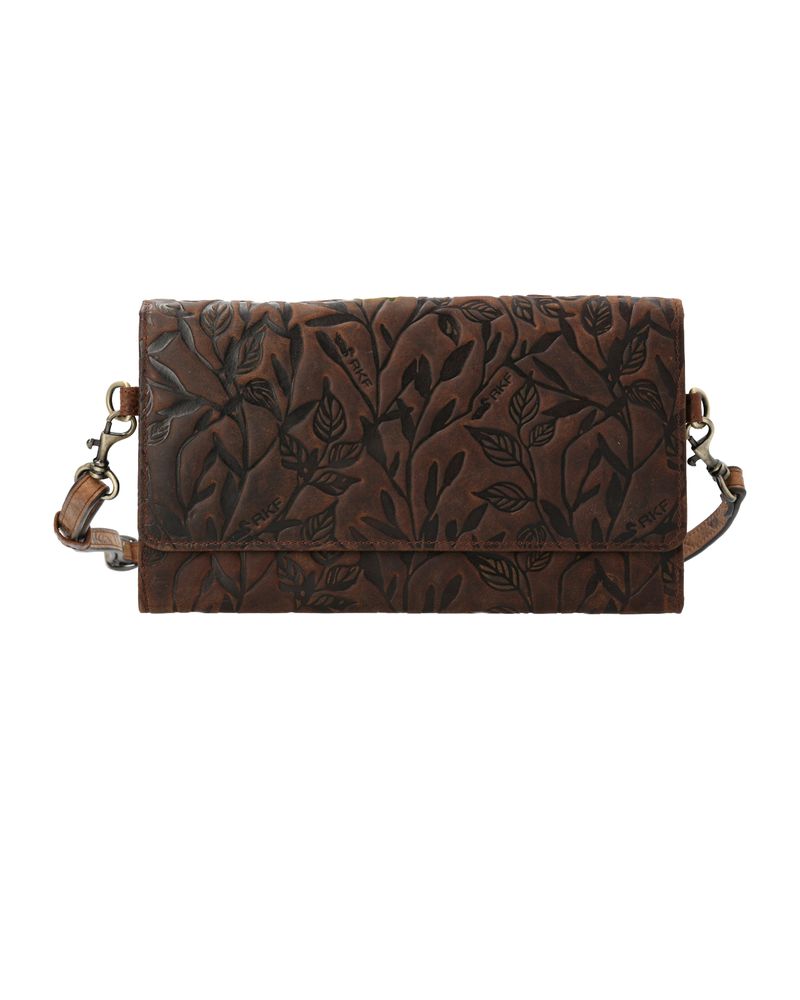 Cartera-Cuero-Mujer-Oh-Flower-Cross-Chocolate-Rockford