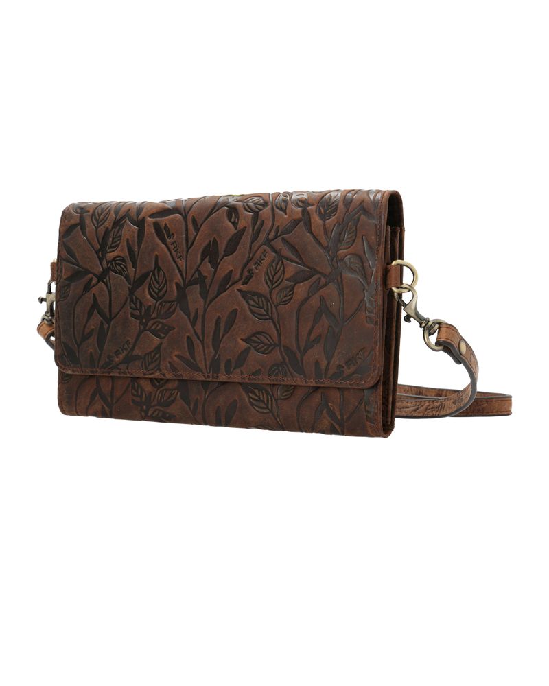 Cartera-Cuero-Mujer-Oh-Flower-Cross-Chocolate-Rockford