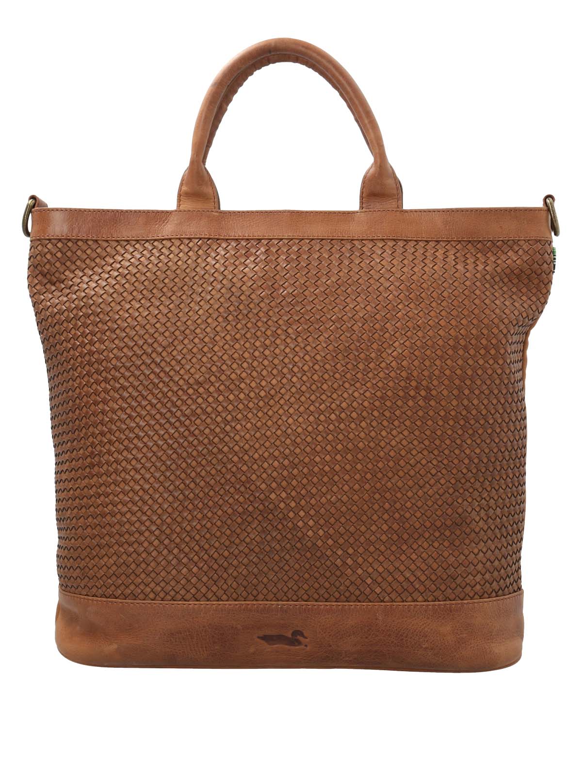 Cartera Cuero Mujer Fd Braid Tote Tan Rockford