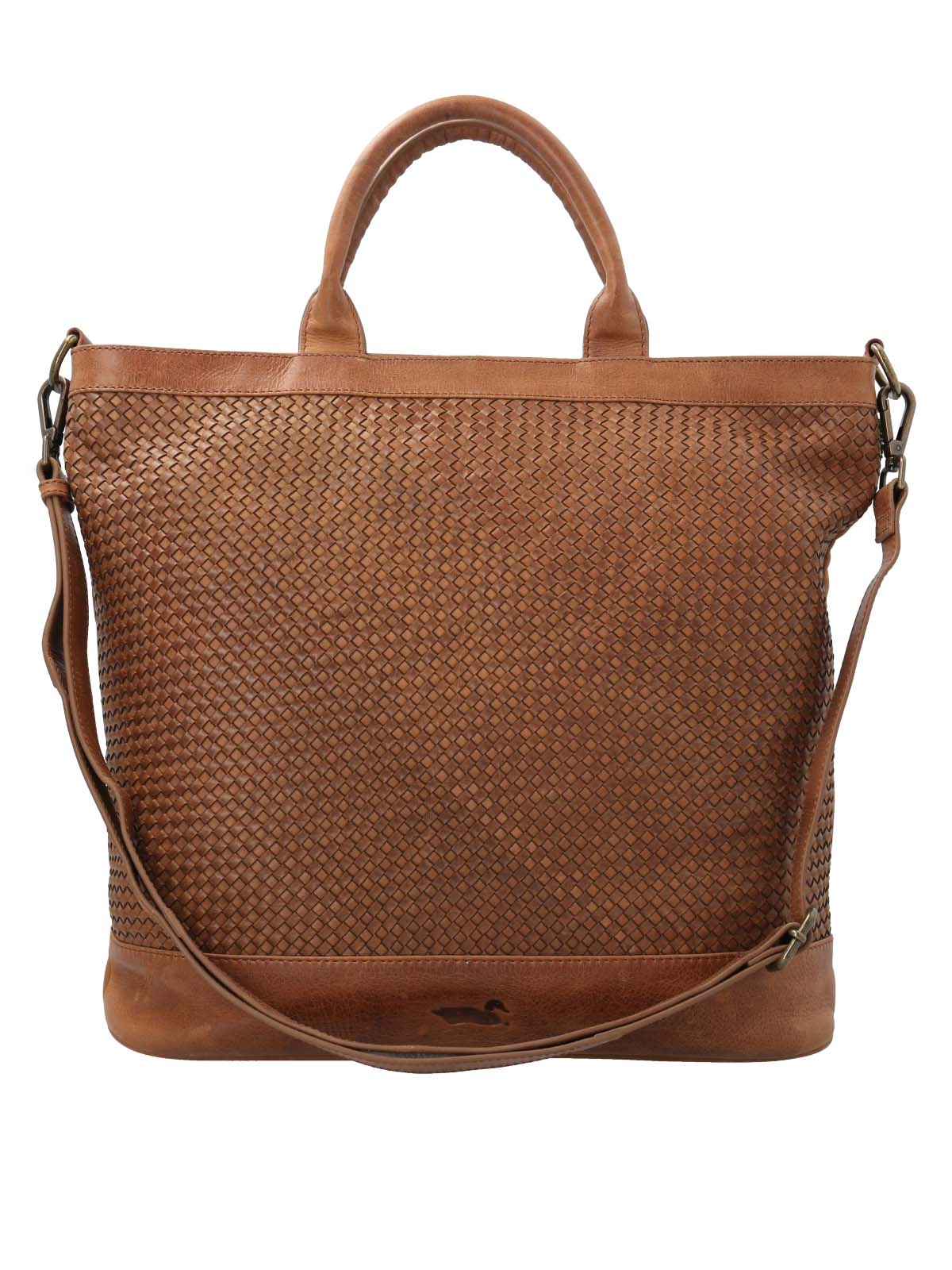 Cartera Cuero Mujer Fd Braid Tote Tan Rockford