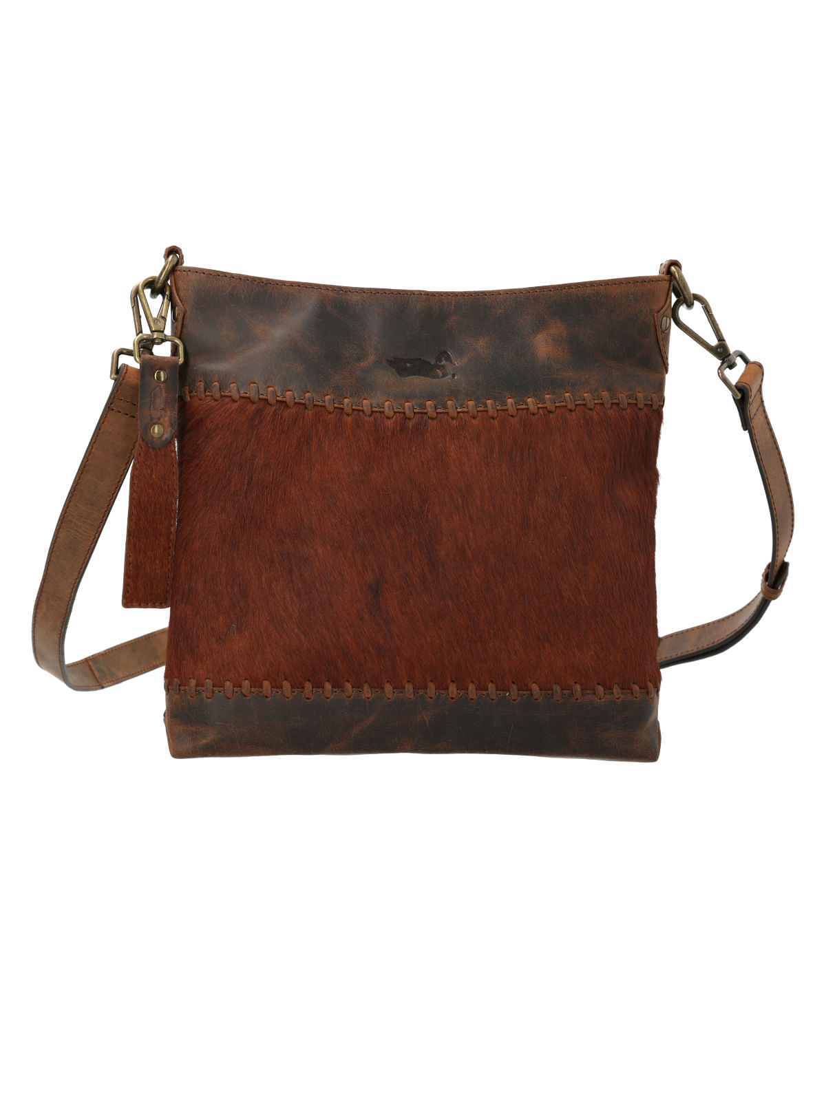 Cartera Cuero Mujer Hr Hayley Cross Cognac Rockford