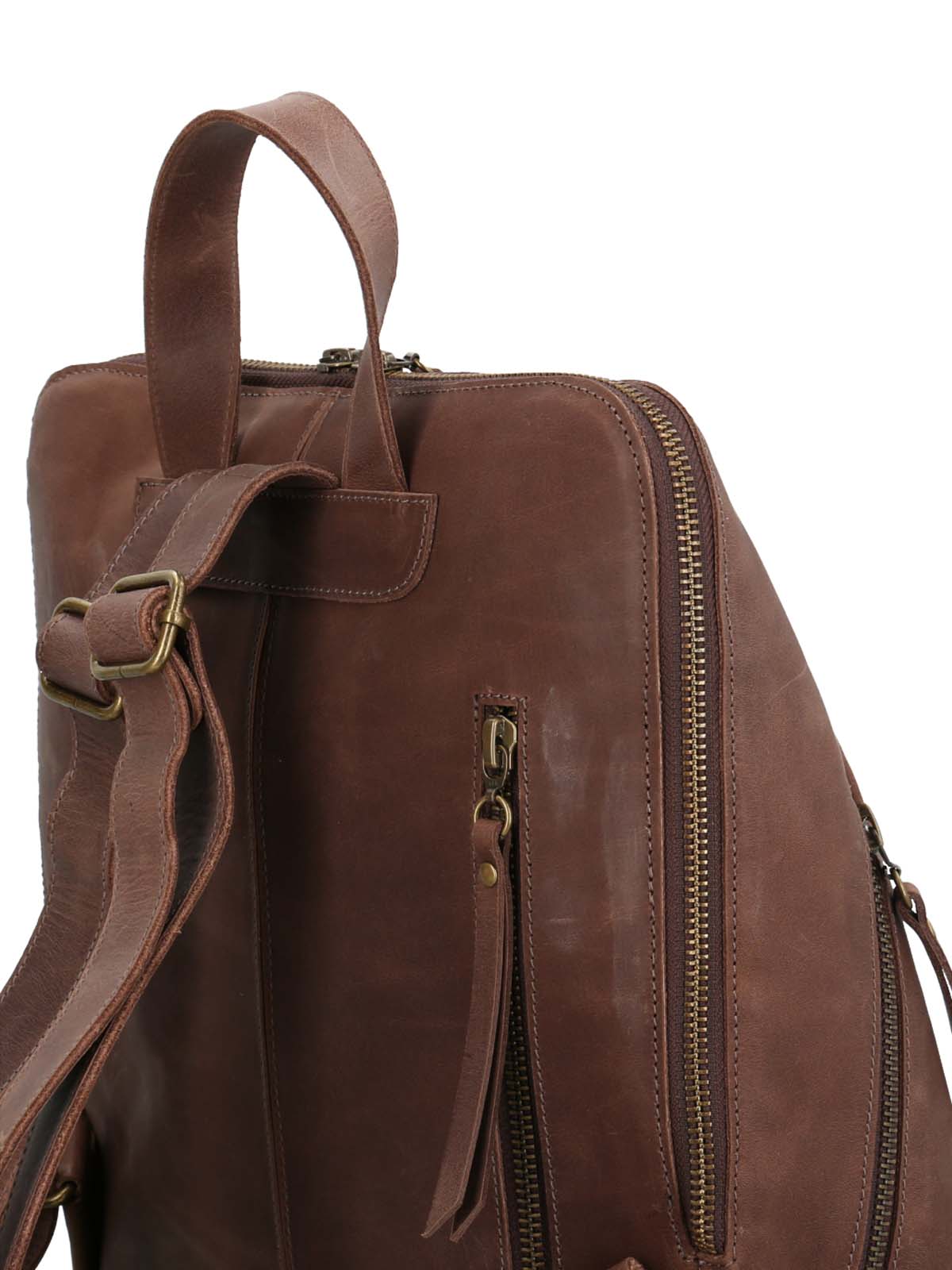 Mochila Cuero Mujer Feng Back Chocolate Rockford