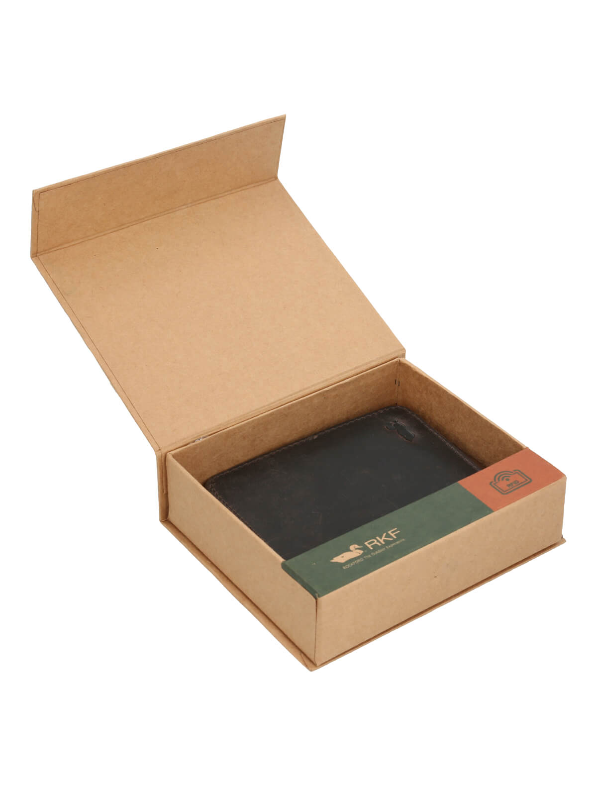 Billetera Cuero Unisex Ks Bifold Snap Café Rockford
