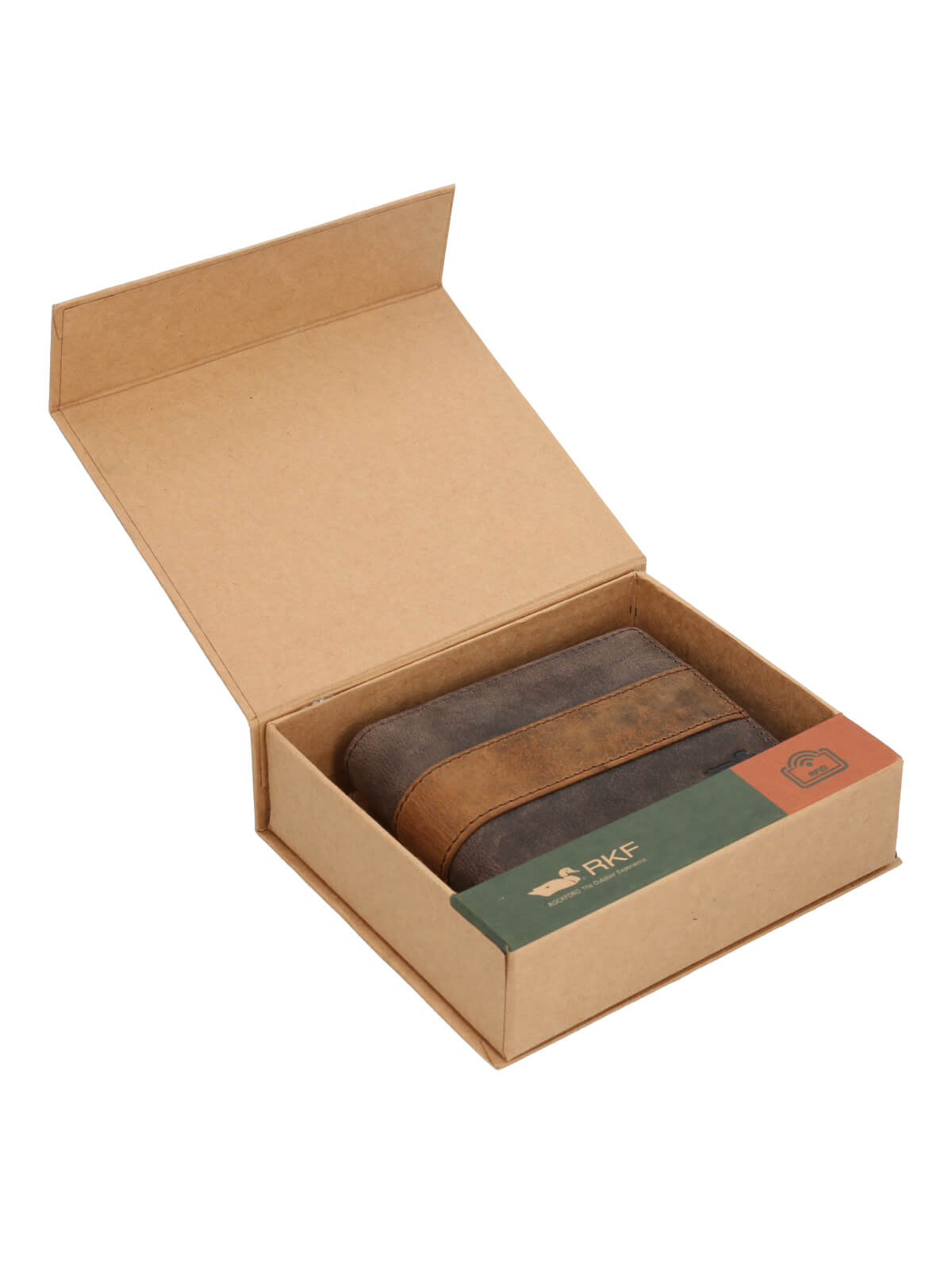 Billetera Cuero Unisex Ks Ziparound Triple Café Rockford