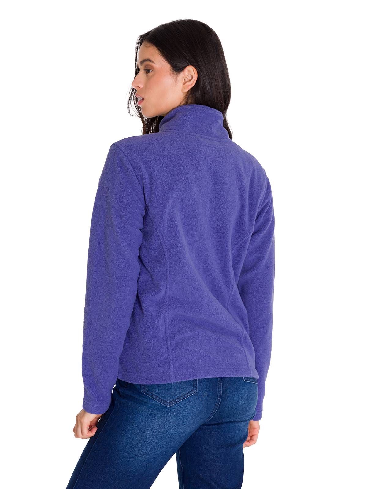 Polar Manga Larga Mujer W Microfleece Full Zip Azul Cat