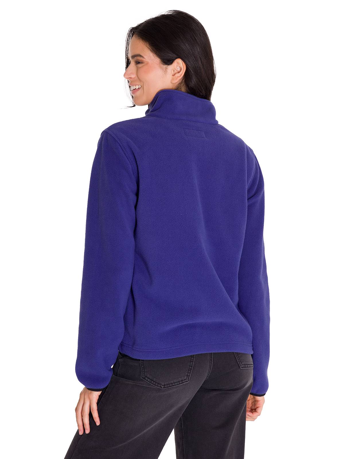 Polar Manga Larga Mujer W Polar Fleece Half Snap Po Azul Cat