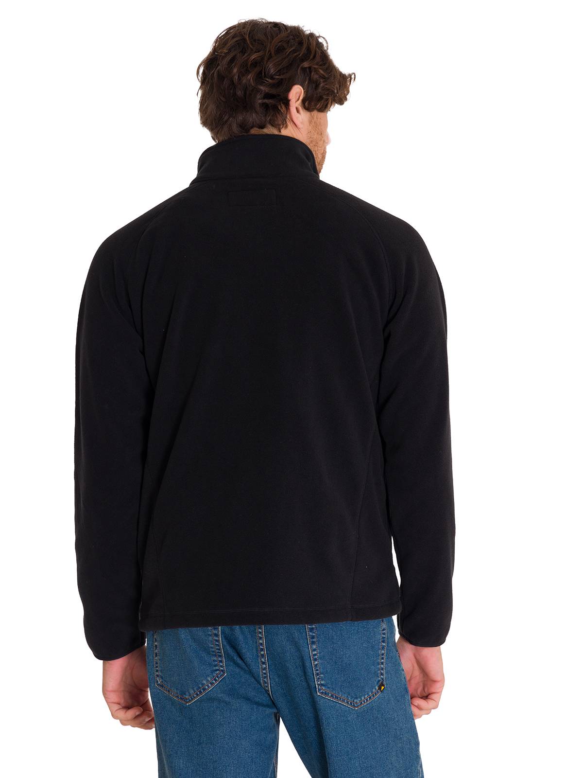 Polar Manga Larga Hombre Fleece Full Zip Negro Cat