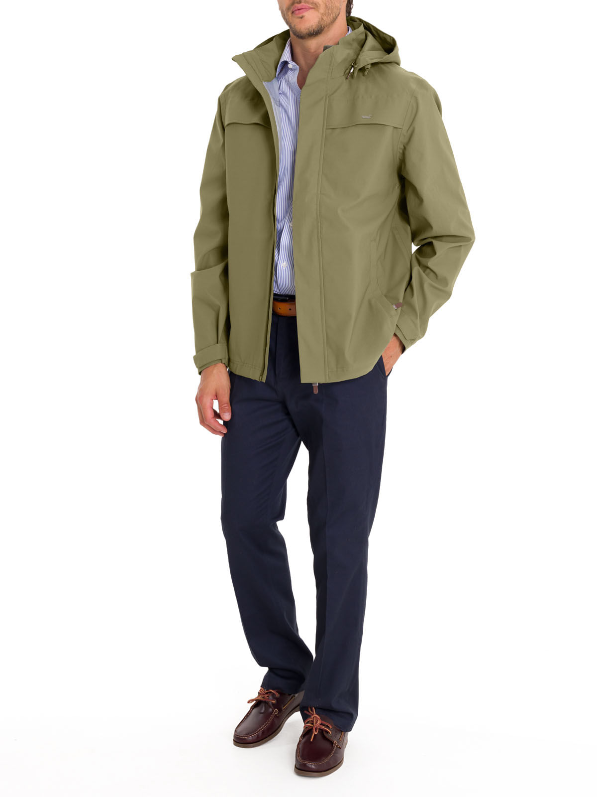 Cortaviento Fibras Recicladas Hombre Rain Verde Rockford