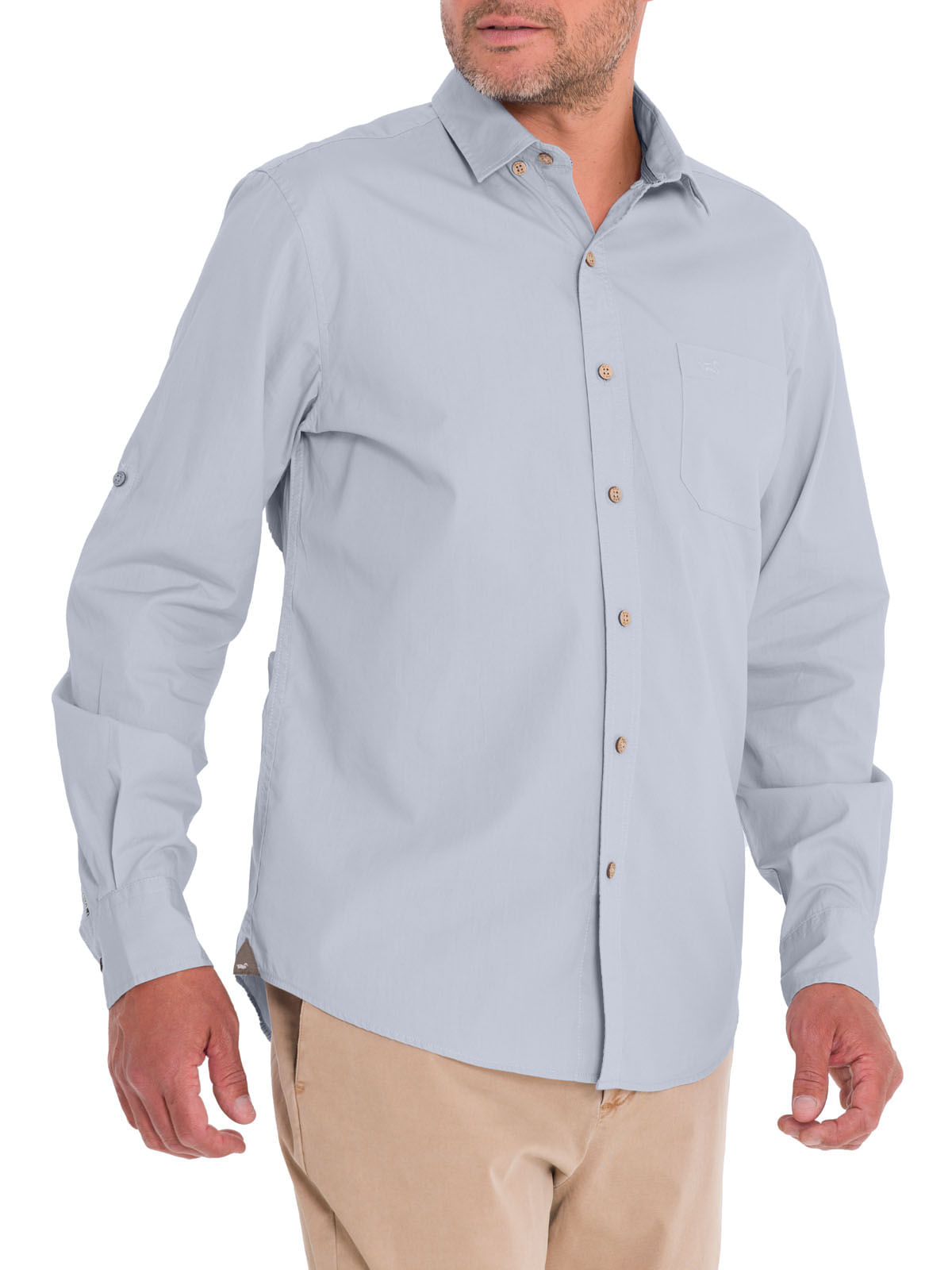 Camisa Algodón Orgánico Hombre Galiton Gris Rockford