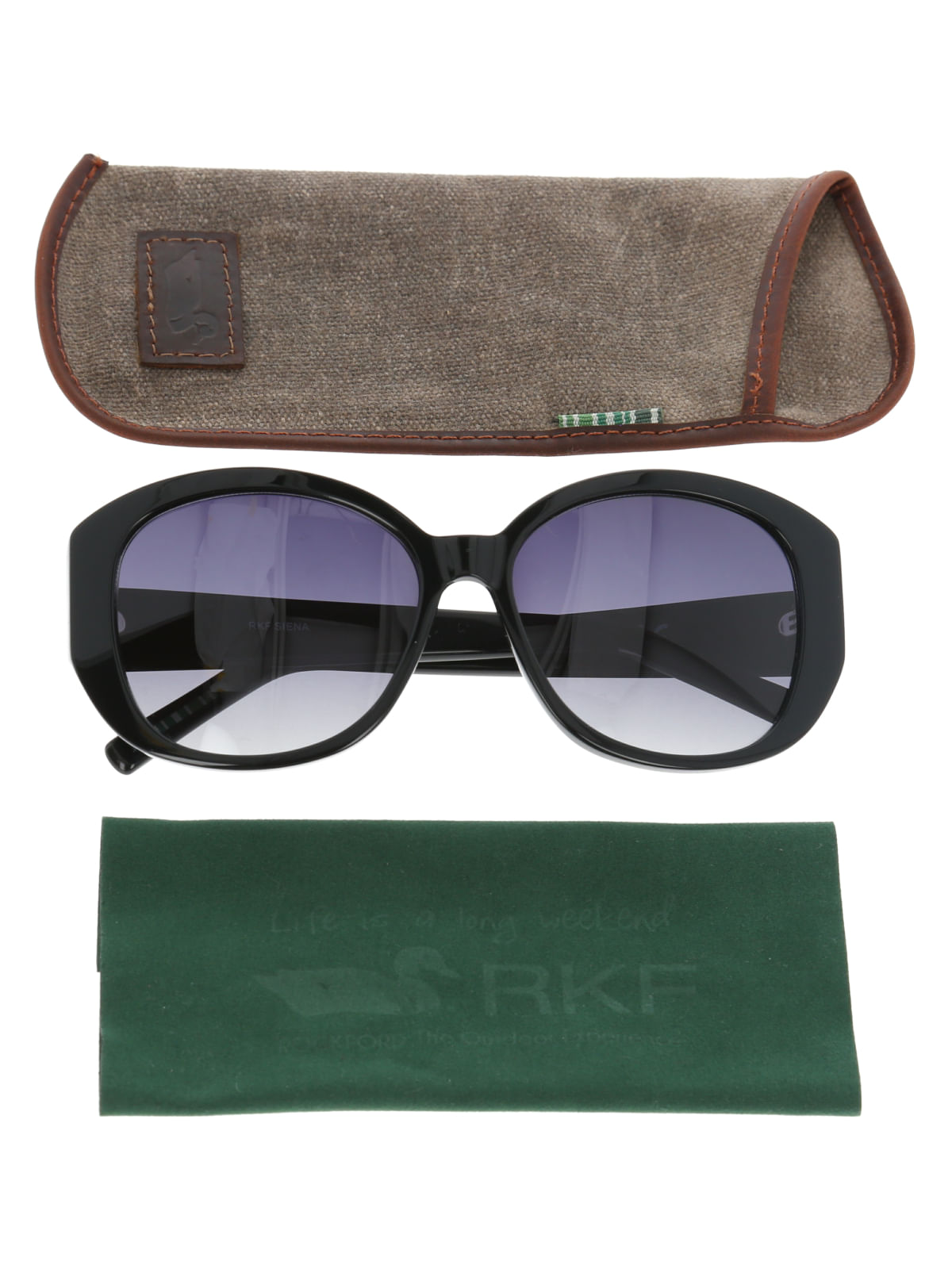 Anteojos De Sol Biodegradable Mujer RKF Siena Negro Rockford