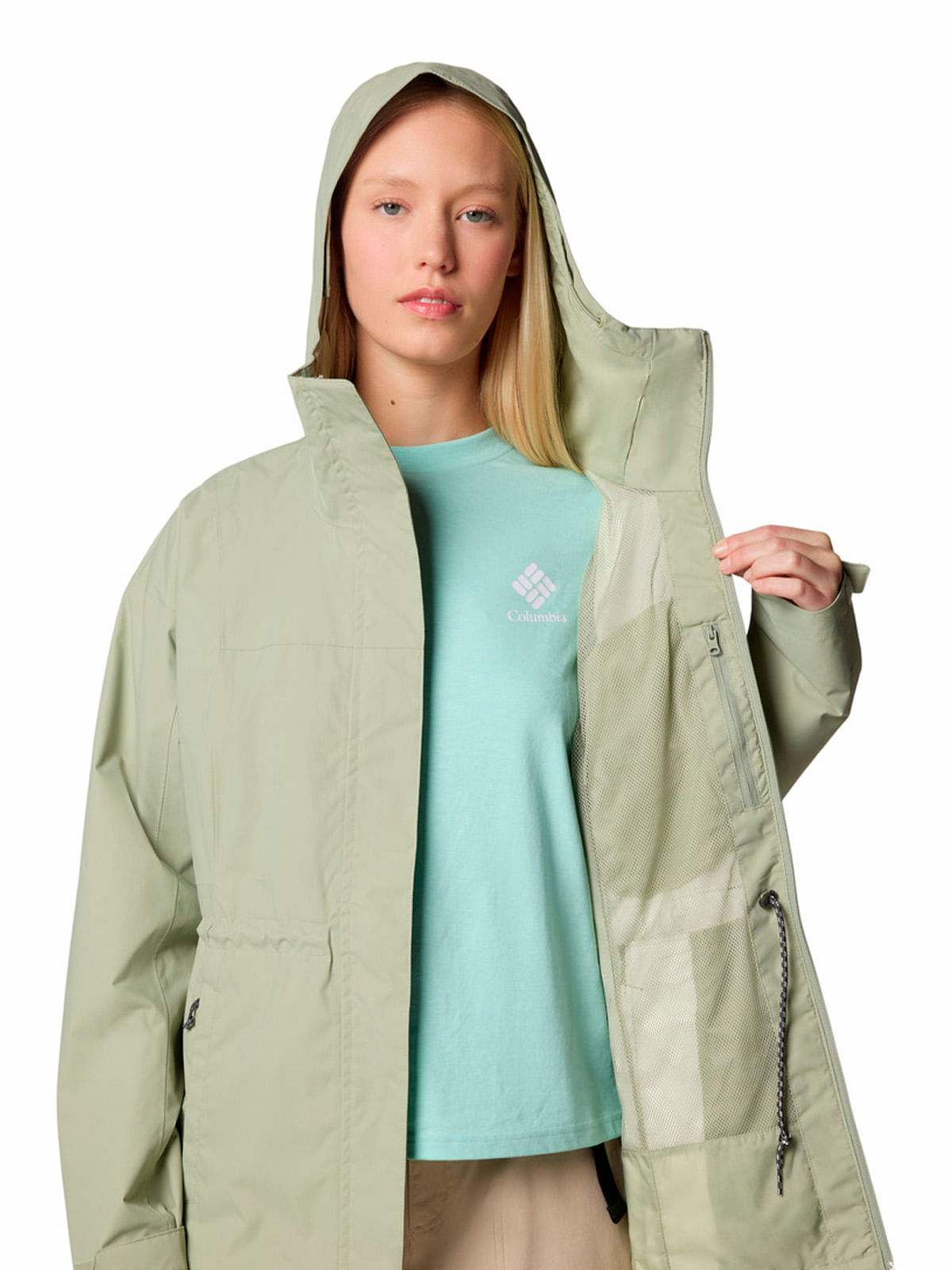 Cortaviento Mujer Hikebound II Long Beige Columbia