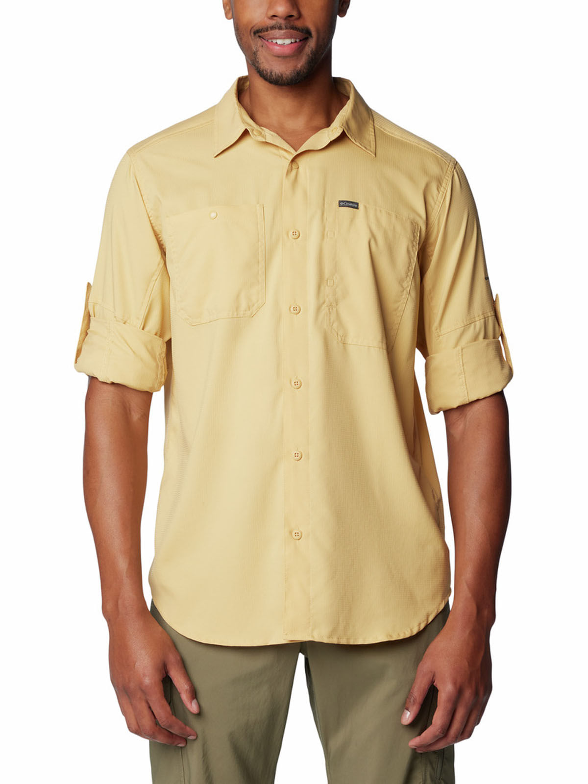 Camisa Manga Larga Hombre Silver Ridge Utility Lite Amarillo Columbia