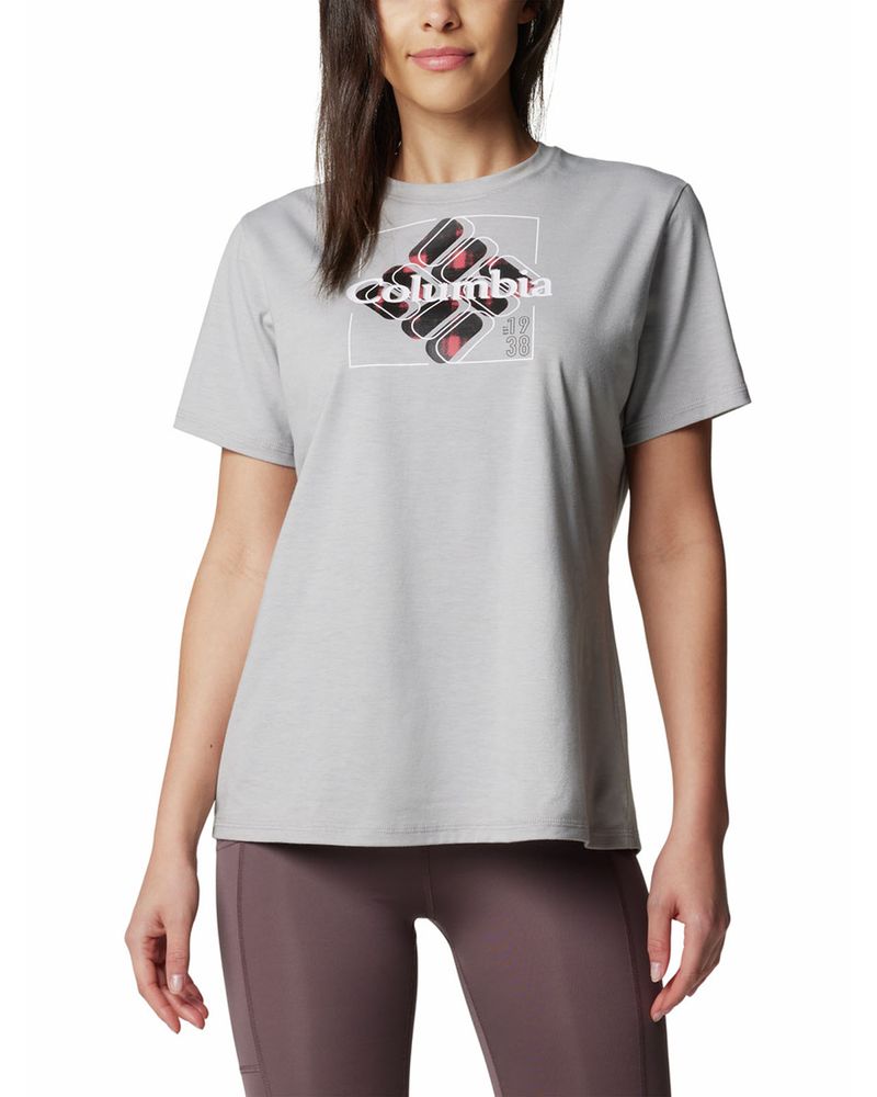 Polera-Manga-Corta-Mujer-Sun-Trek-Graphic-Gris-Columbia