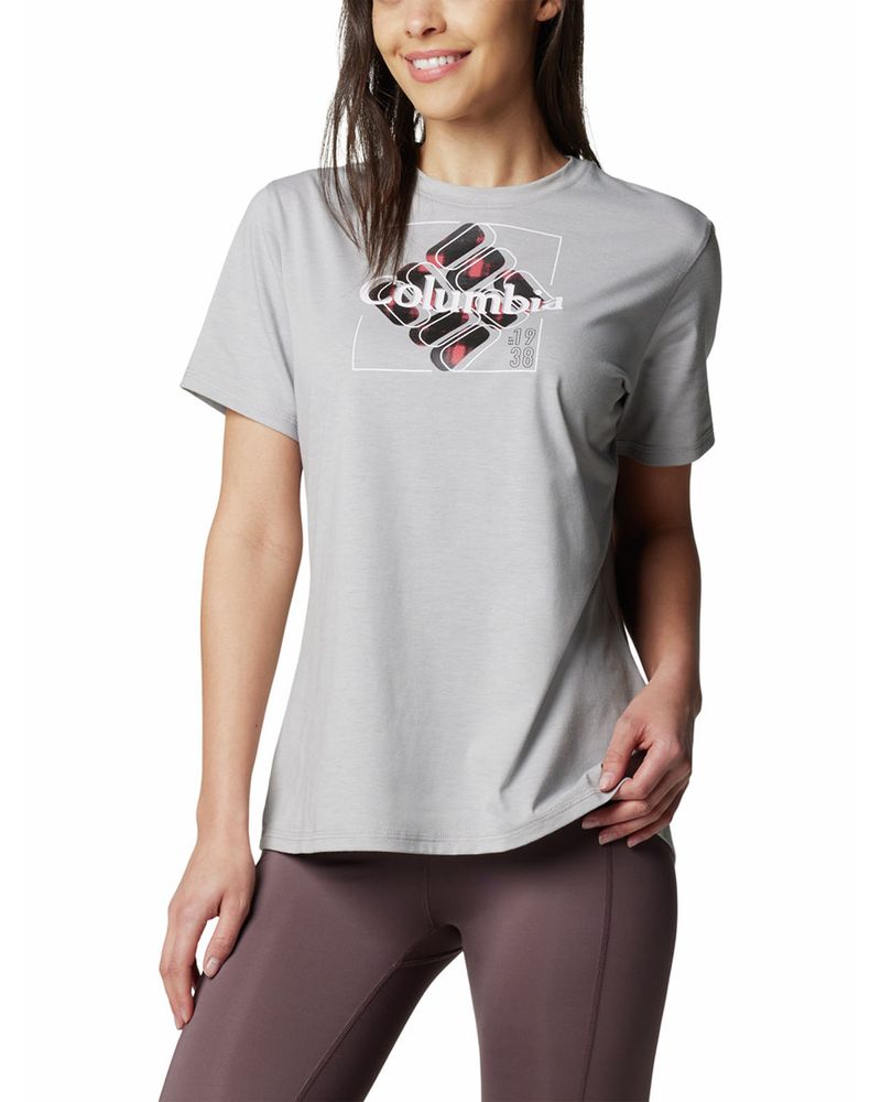 Polera-Manga-Corta-Mujer-Sun-Trek-Graphic-Gris-Columbia