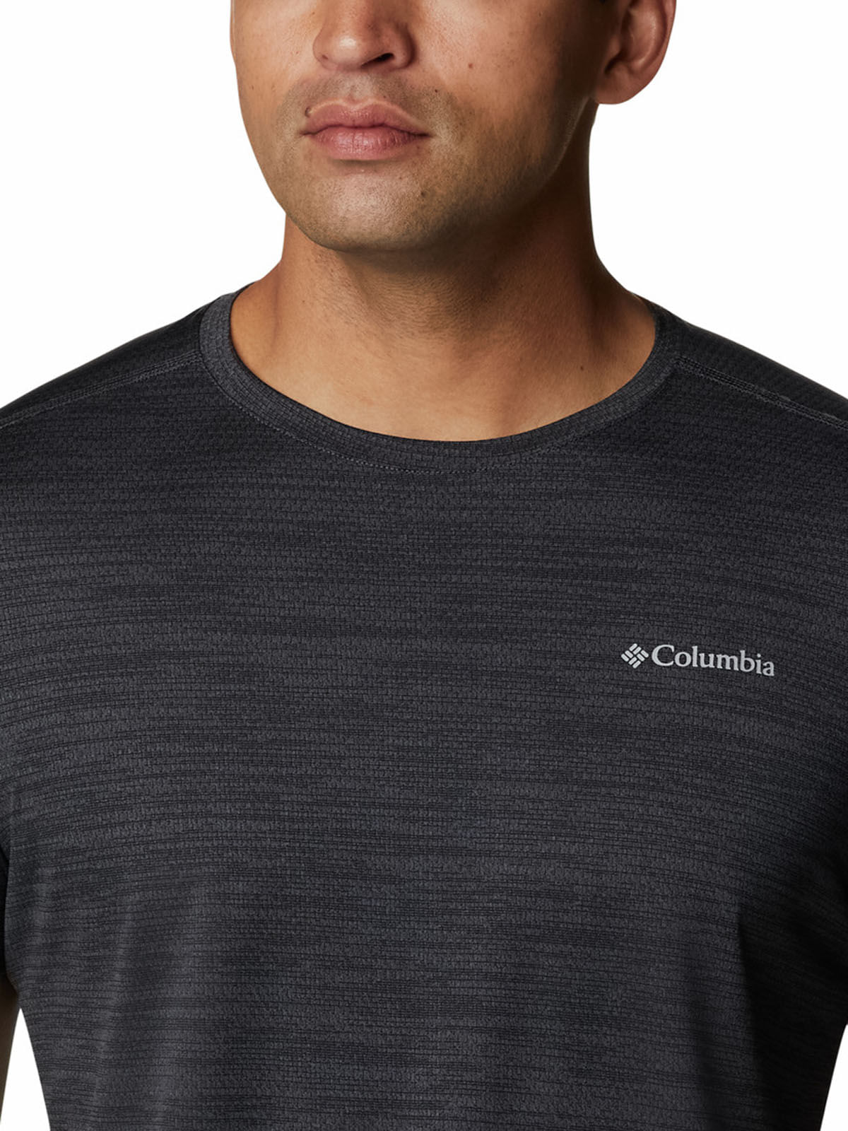Polera Manga Corta Hombre Alpine Chill Zero Negro Columbia