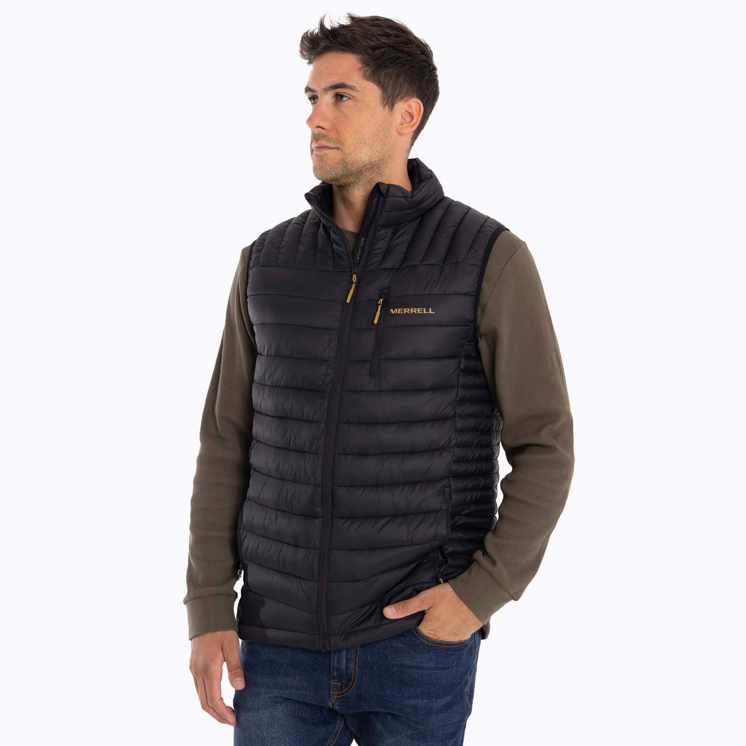 Parka Sin Mangas Hombre Full Zipper Merrell