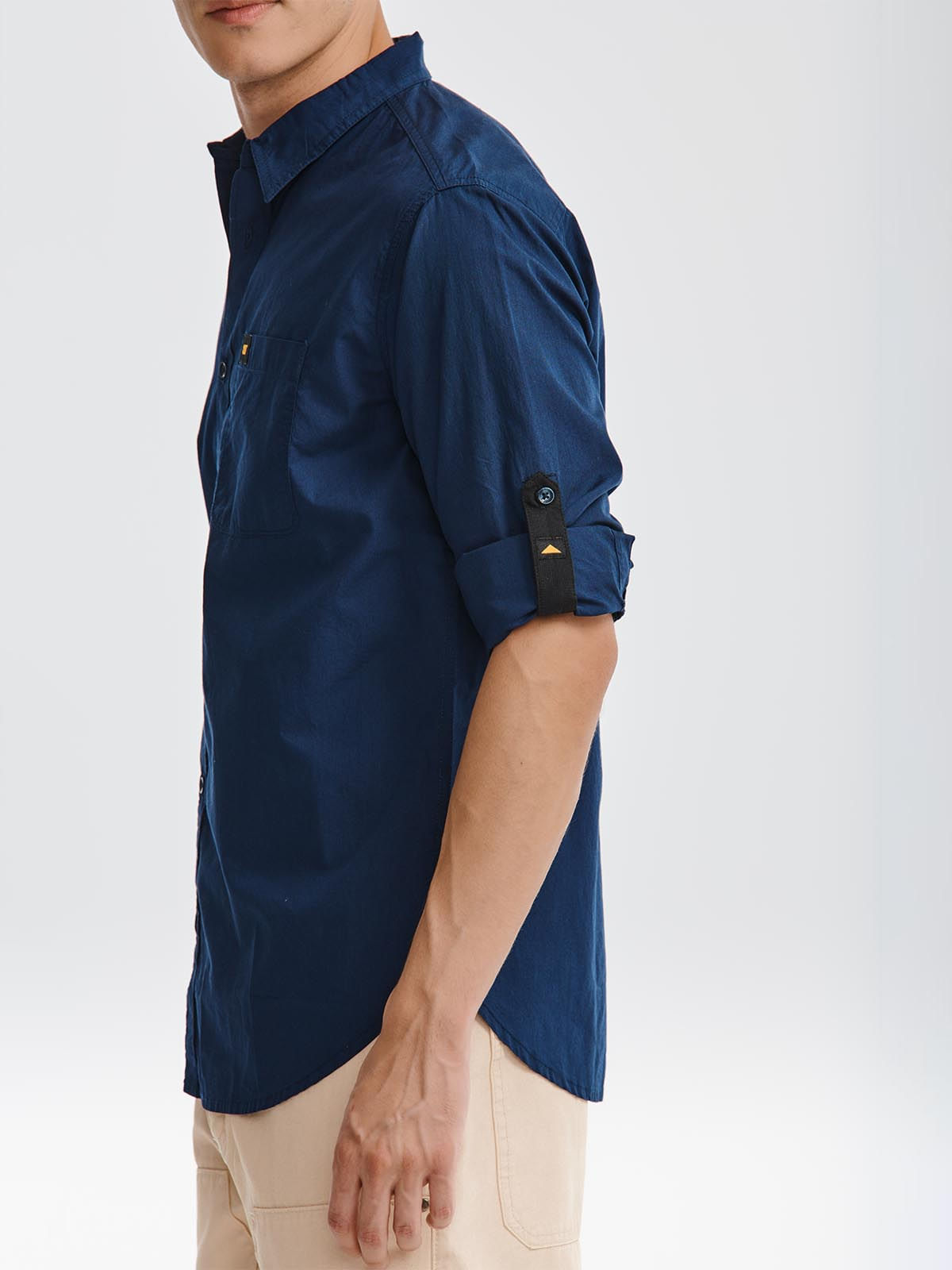 Camisa Manga LargaCasual Hombre Fundation Rojo Azul CAT