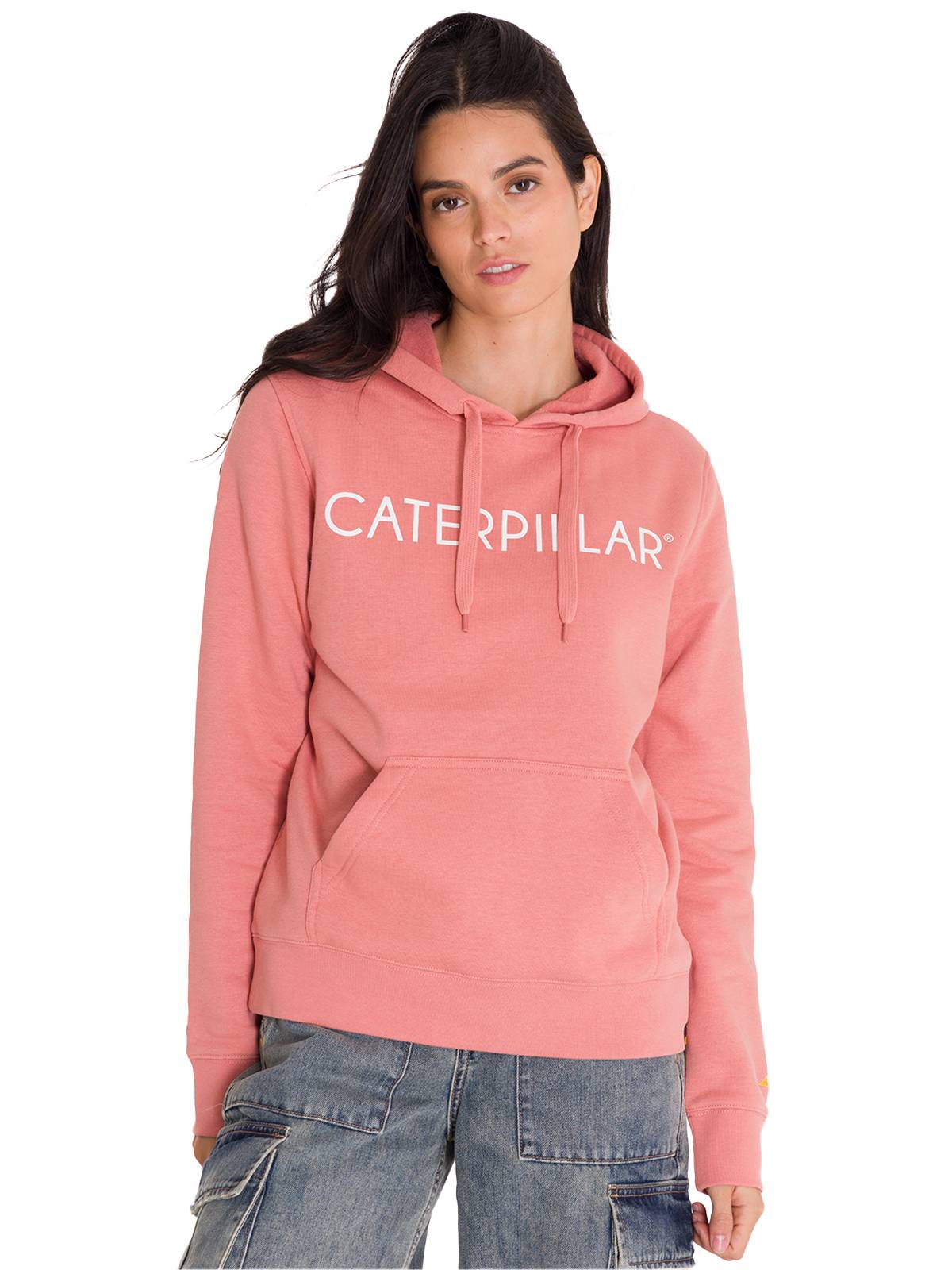 Polerón Con Gorro Hombre Logo CaterpillarTerracota Cat