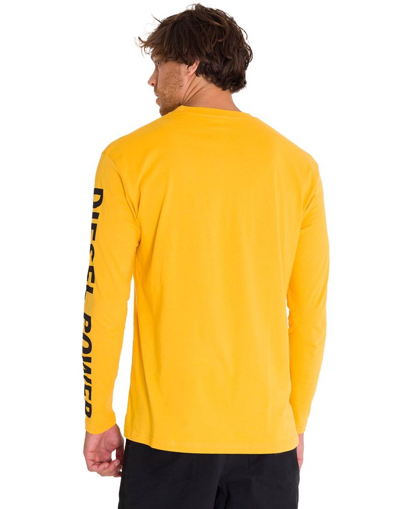 Polera-Manga-Larga-Hombre-Logo-CAT-Amarillo-Cat