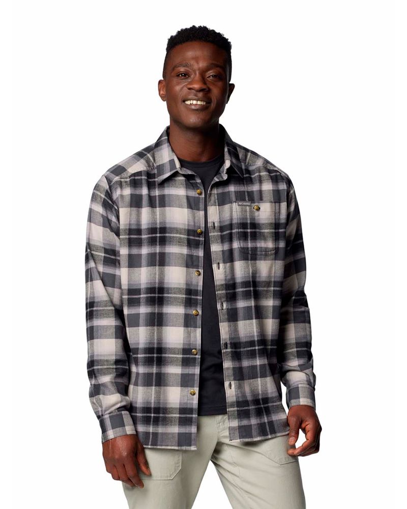 Camisa-Manga-Larga-Hombre-Cornell-Woods-Negro-Columbia