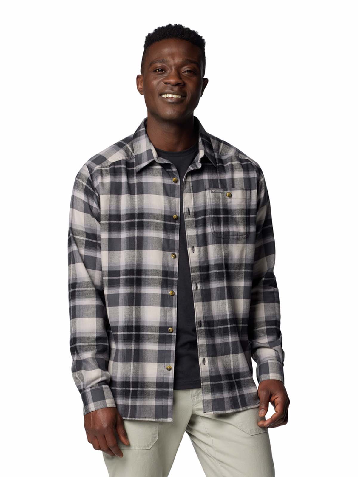Camisa Manga Larga Hombre Cornell Woods Negro Columbia